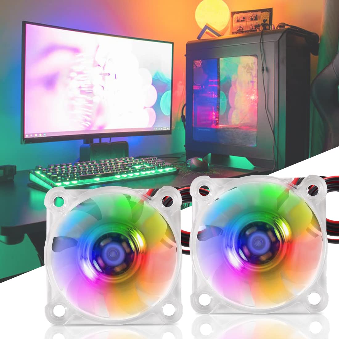 Creality Printer K1 - 2szt 40mm RGB Fan 12V 24V