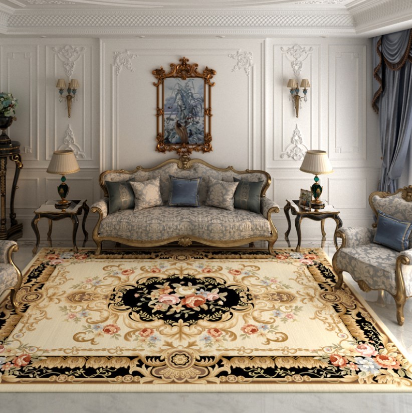 Commercial Fabric Printing - Europejskie perskie dywany z nadrukiem kwiatowym