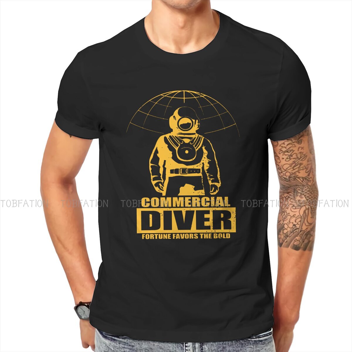 Commercial Shirt Printing - Komercyjny Diver żółta koszulka na co