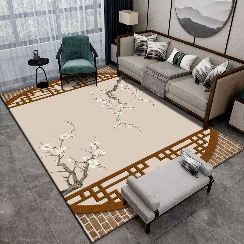 Dywan kwiatowy w stylu chiński – Commercial Fabric Printing recenzja i cena
