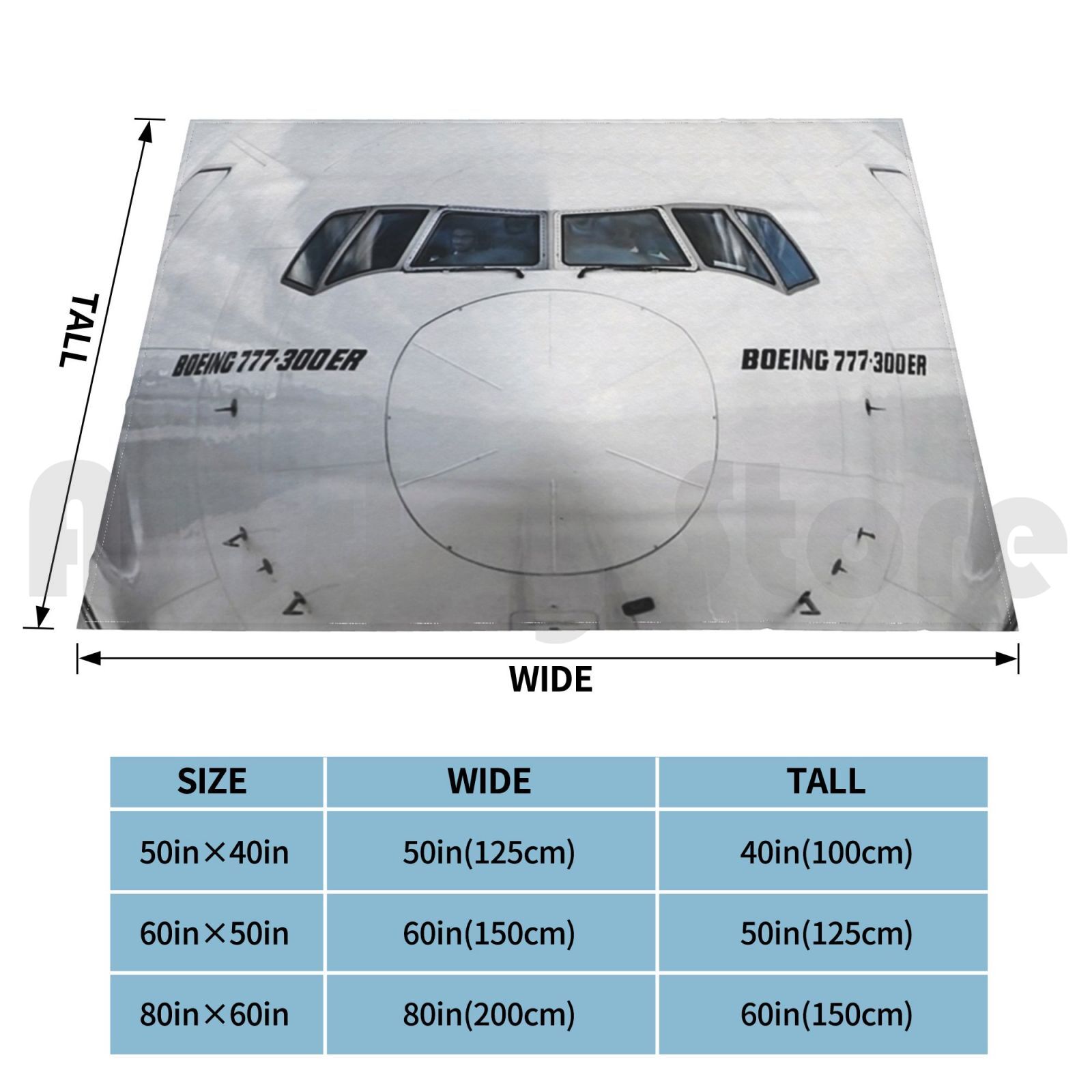 Koc z motywem Boeinga 777 z wi – Commercial Fabric Printing recenzja i cena
