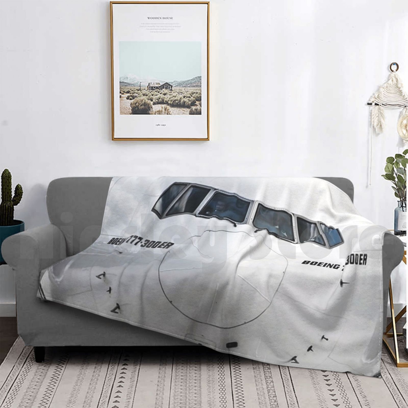 Koc z motywem Boeinga 777 z wi – Commercial Fabric Printing recenzja i cena